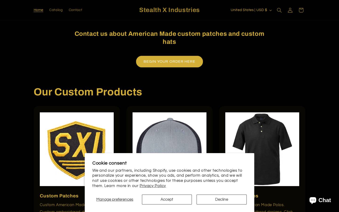 stealthx.us homepage screenshot