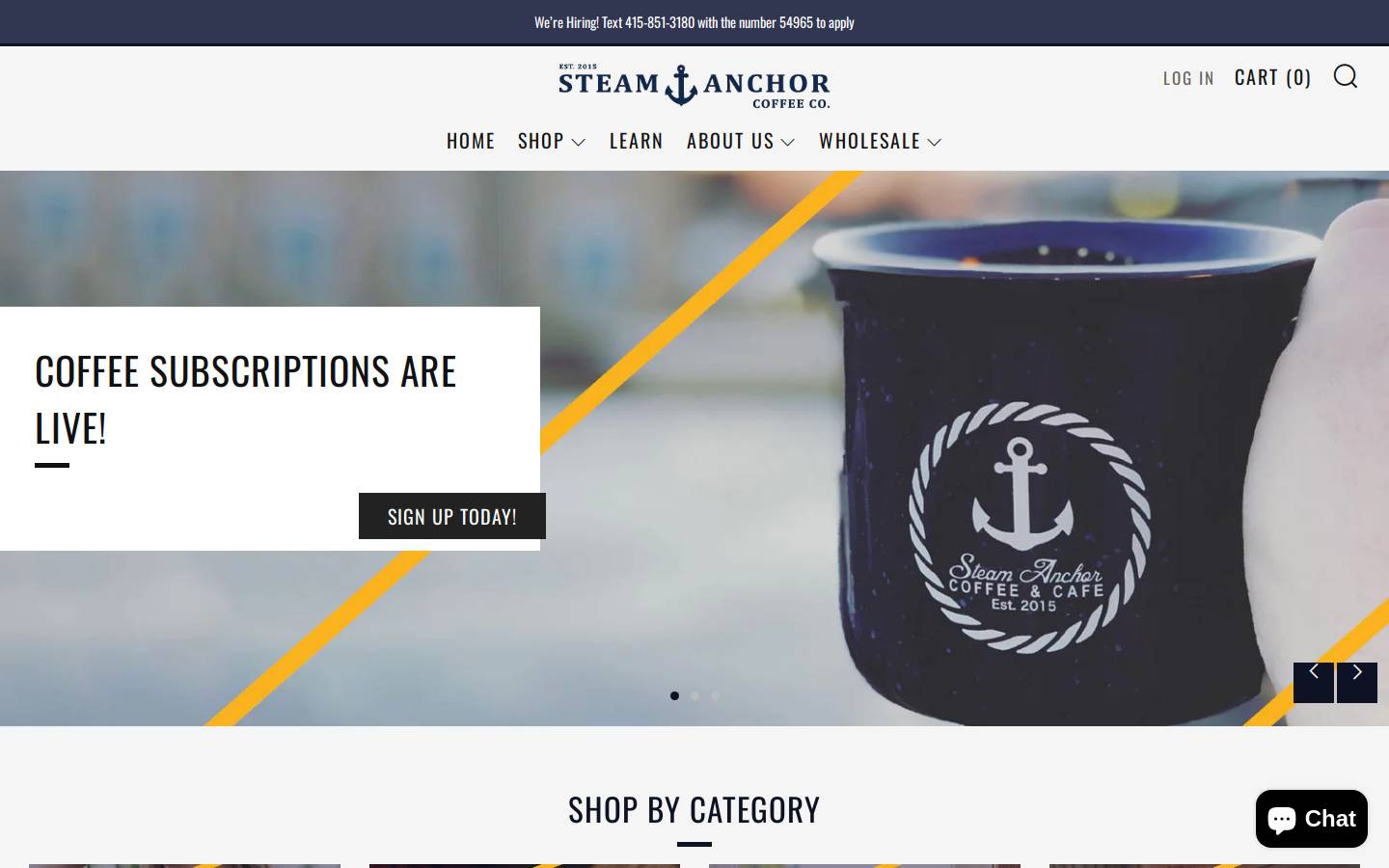 steamanchor.com homepage screenshot