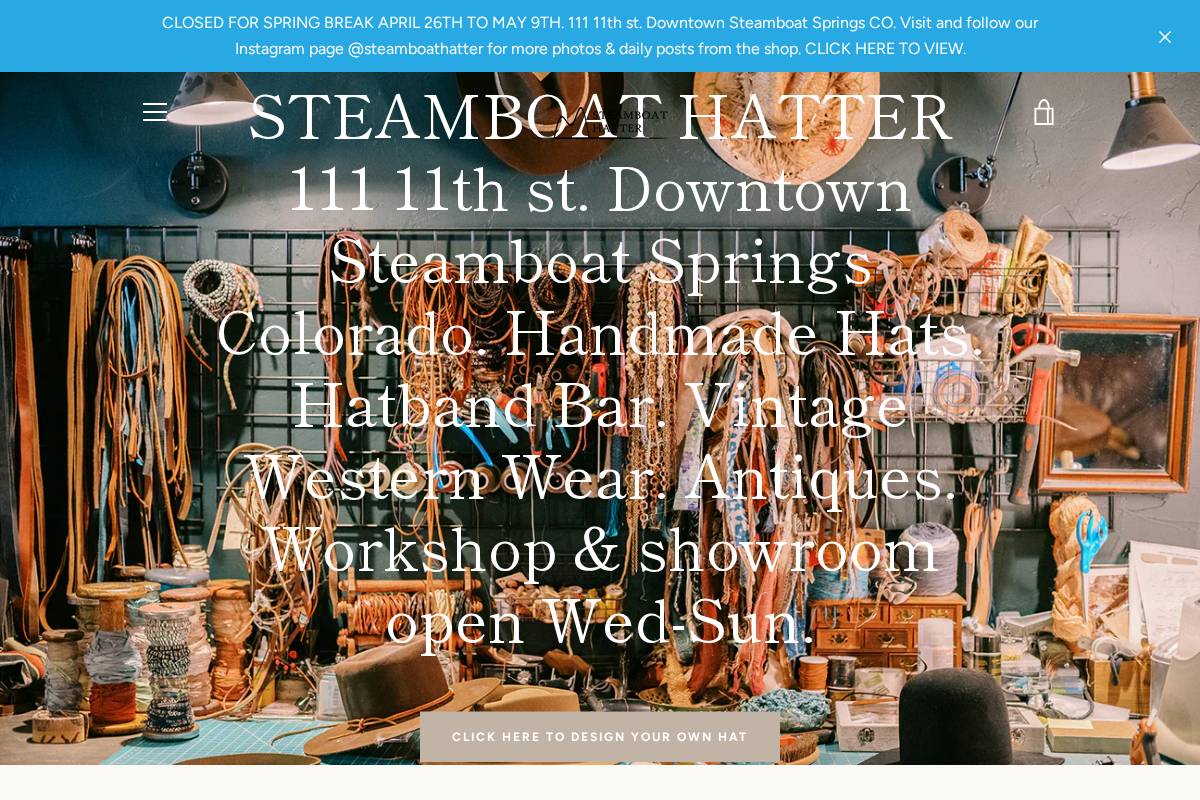 steamboathatter.com homepage screenshot