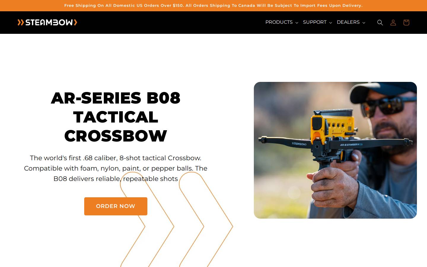 Steambow Inc. homepage screenshot