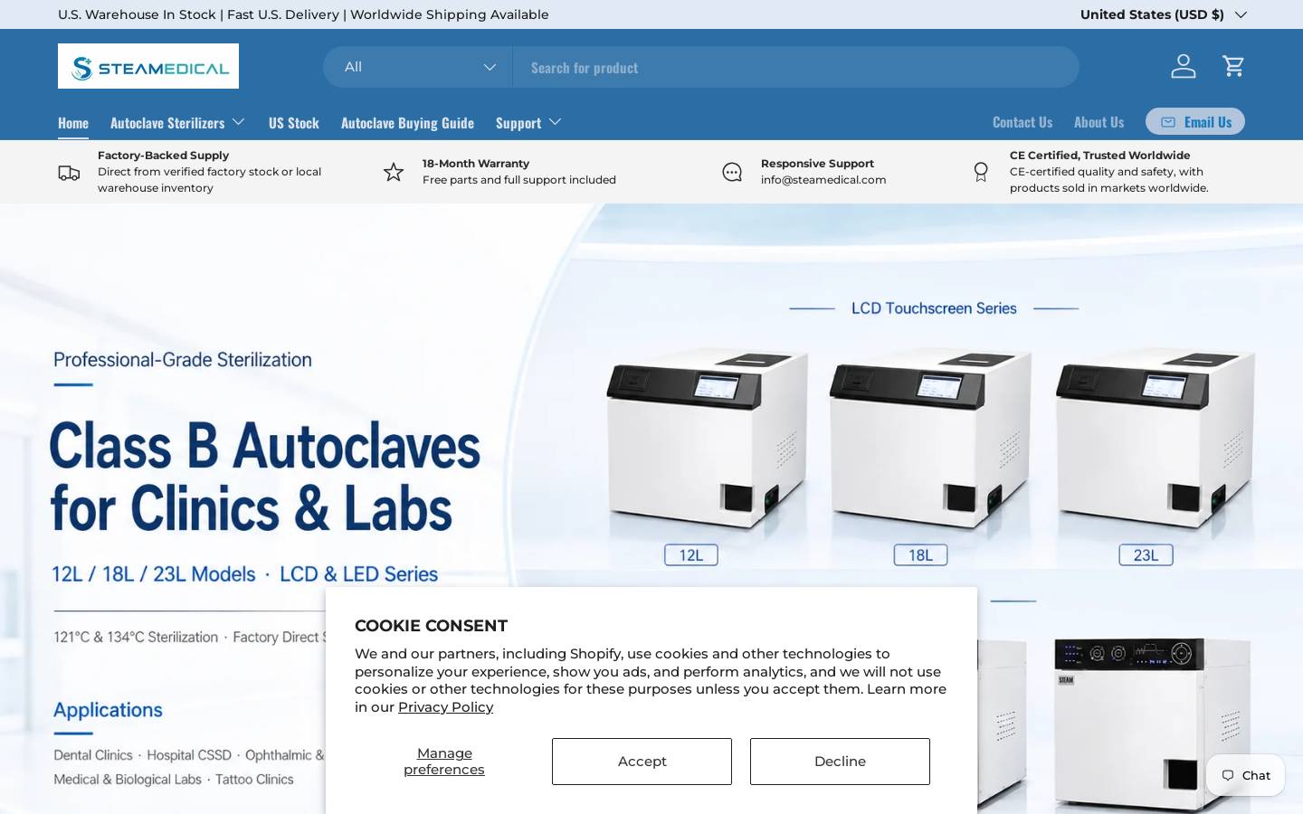 steamedical.com homepage screenshot