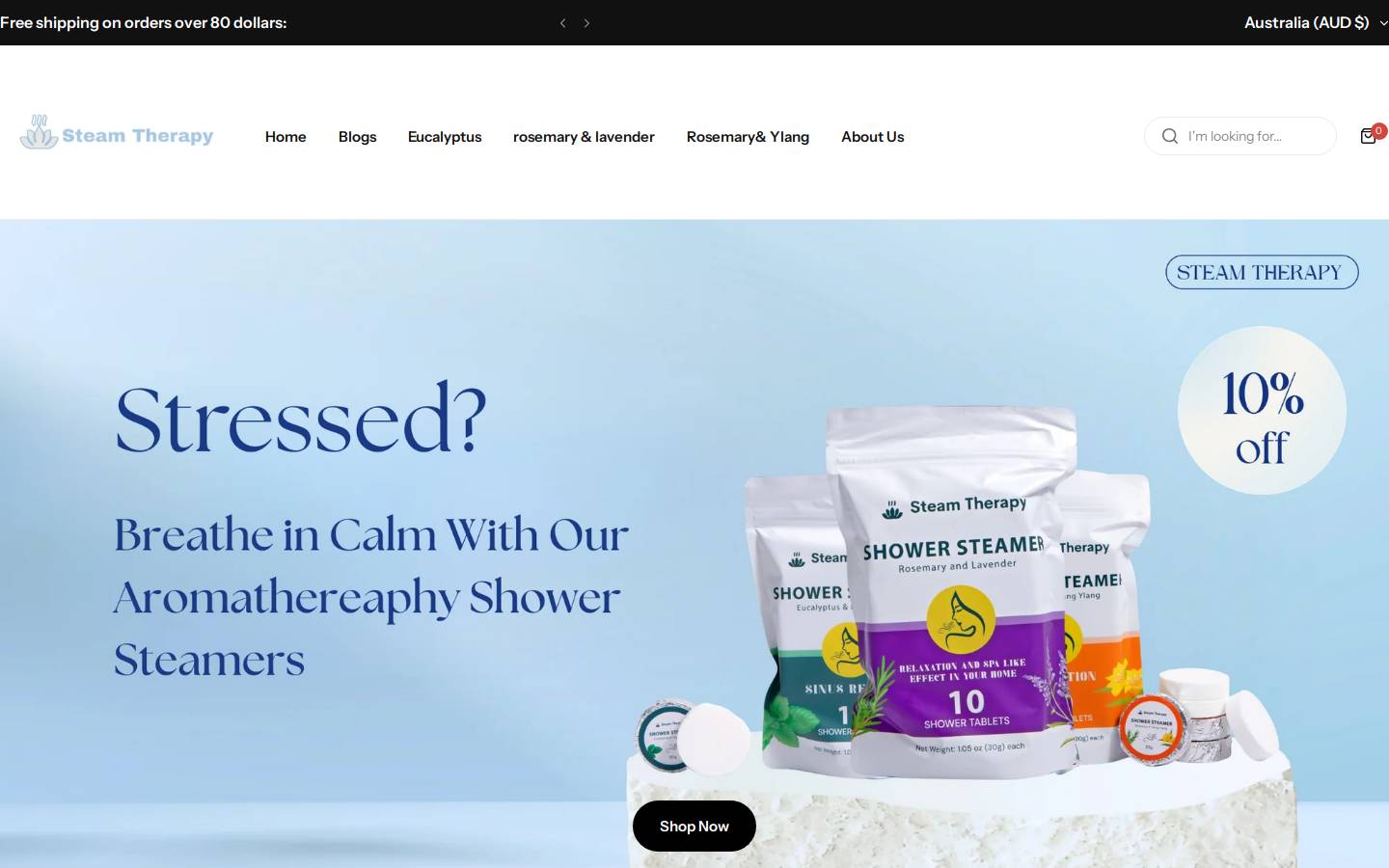 steamtherapy.com.au homepage screenshot