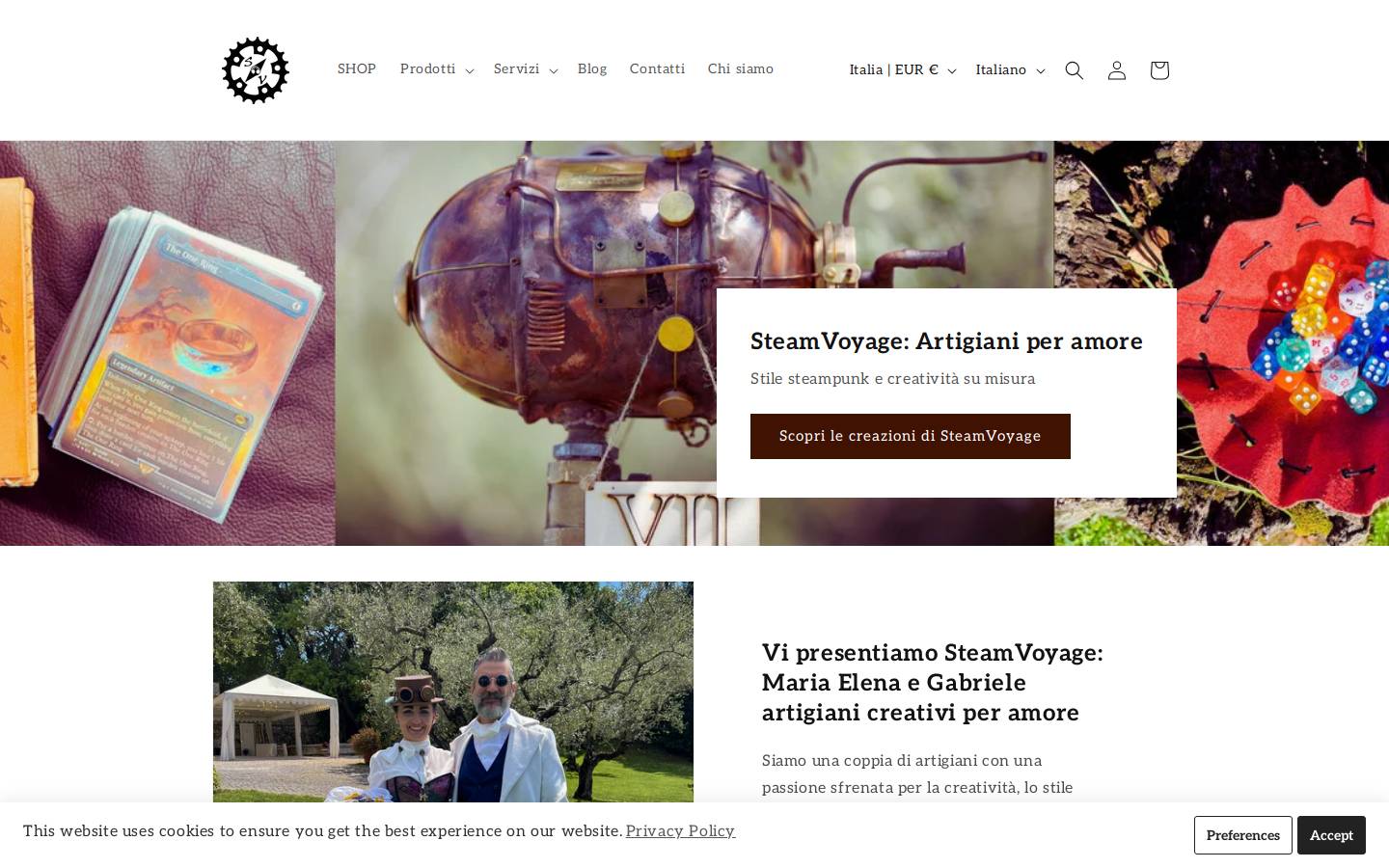 steamvoyage.com homepage screenshot