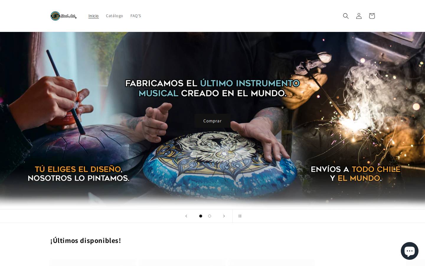 steelart.cl homepage screenshot