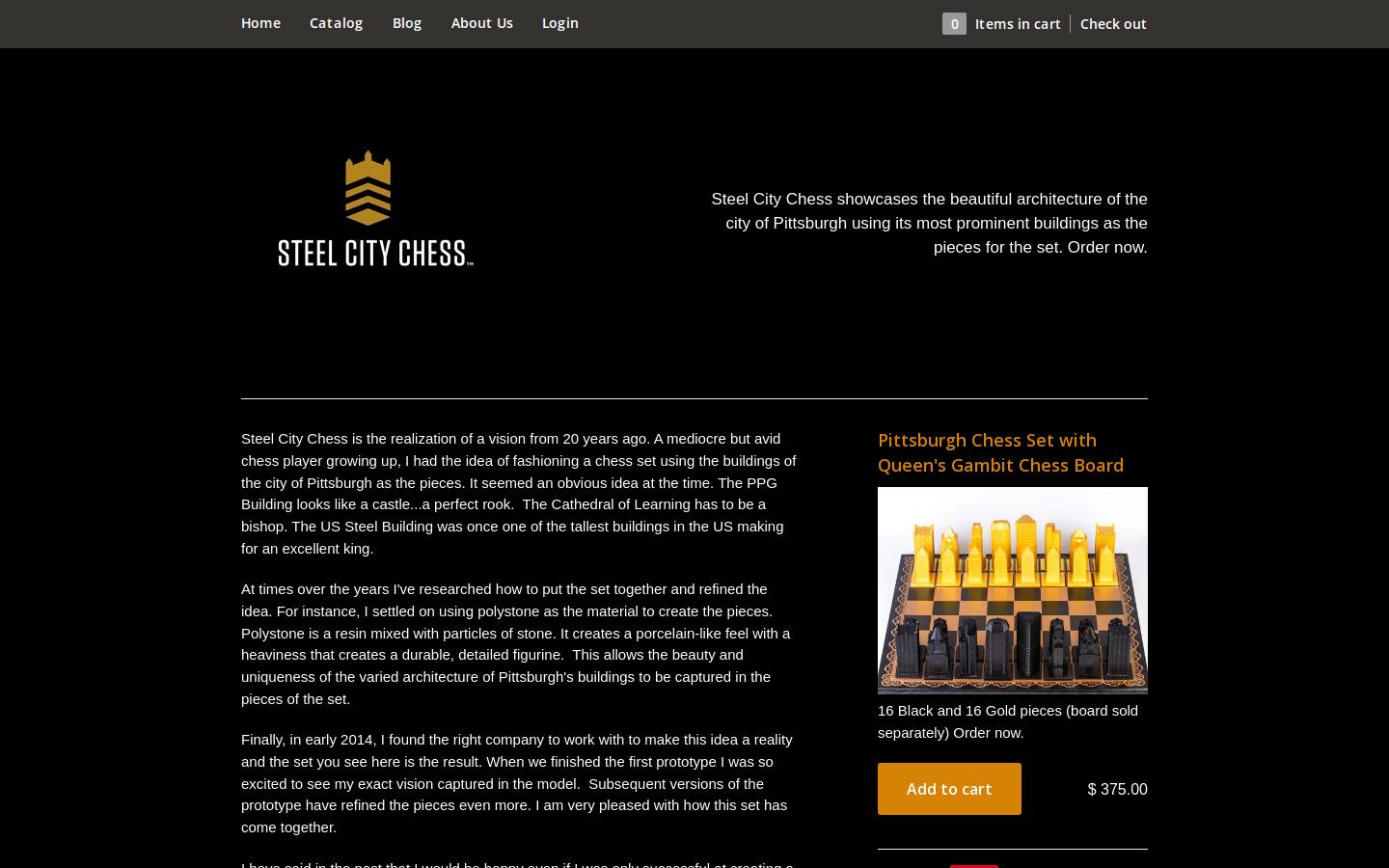steelcitychess.com homepage screenshot