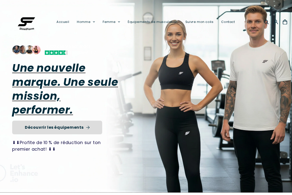 SteelForm homepage screenshot