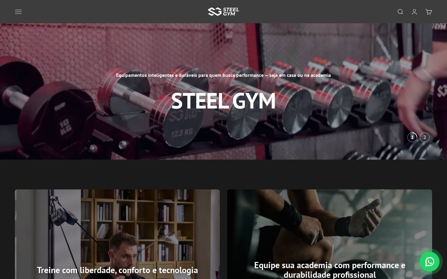 steelgymbr.com.br homepage screenshot