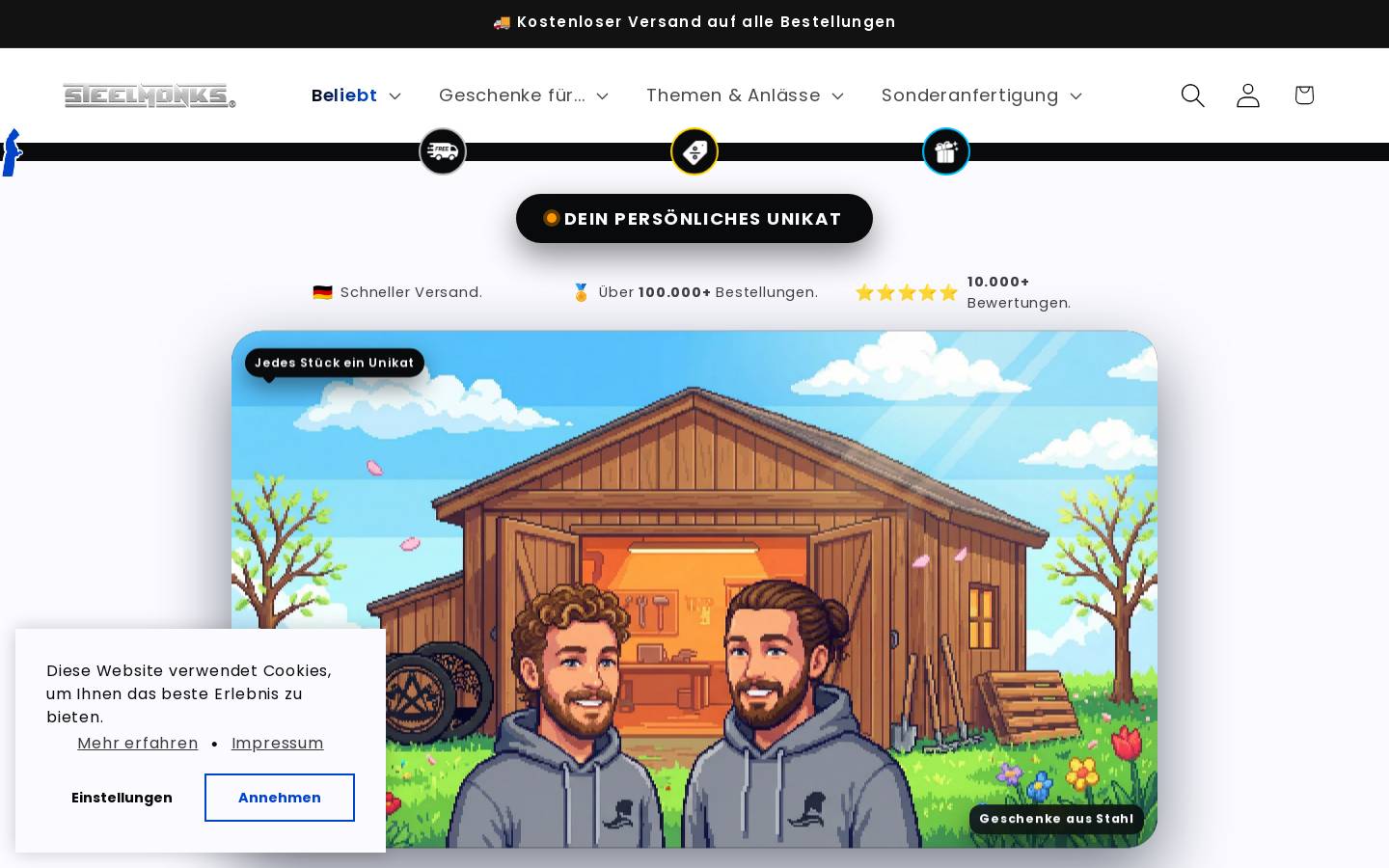 Steelmonks homepage screenshot