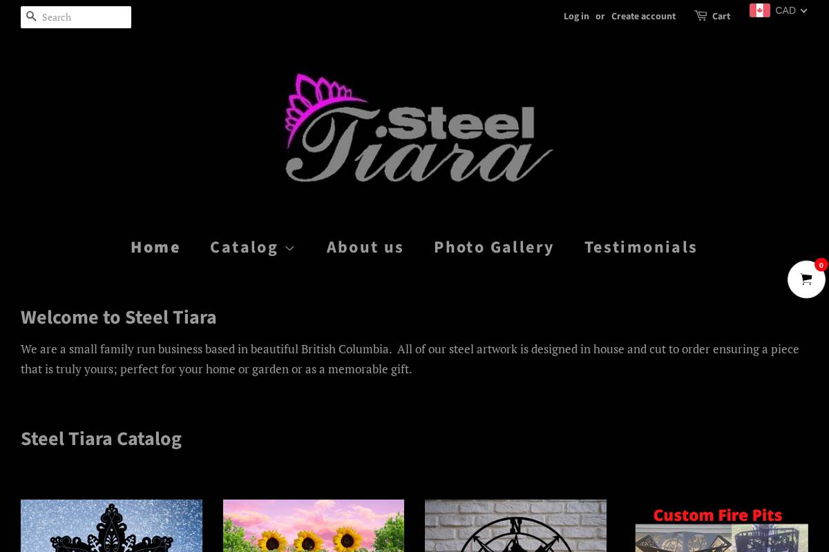 steeltiara.ca homepage screenshot