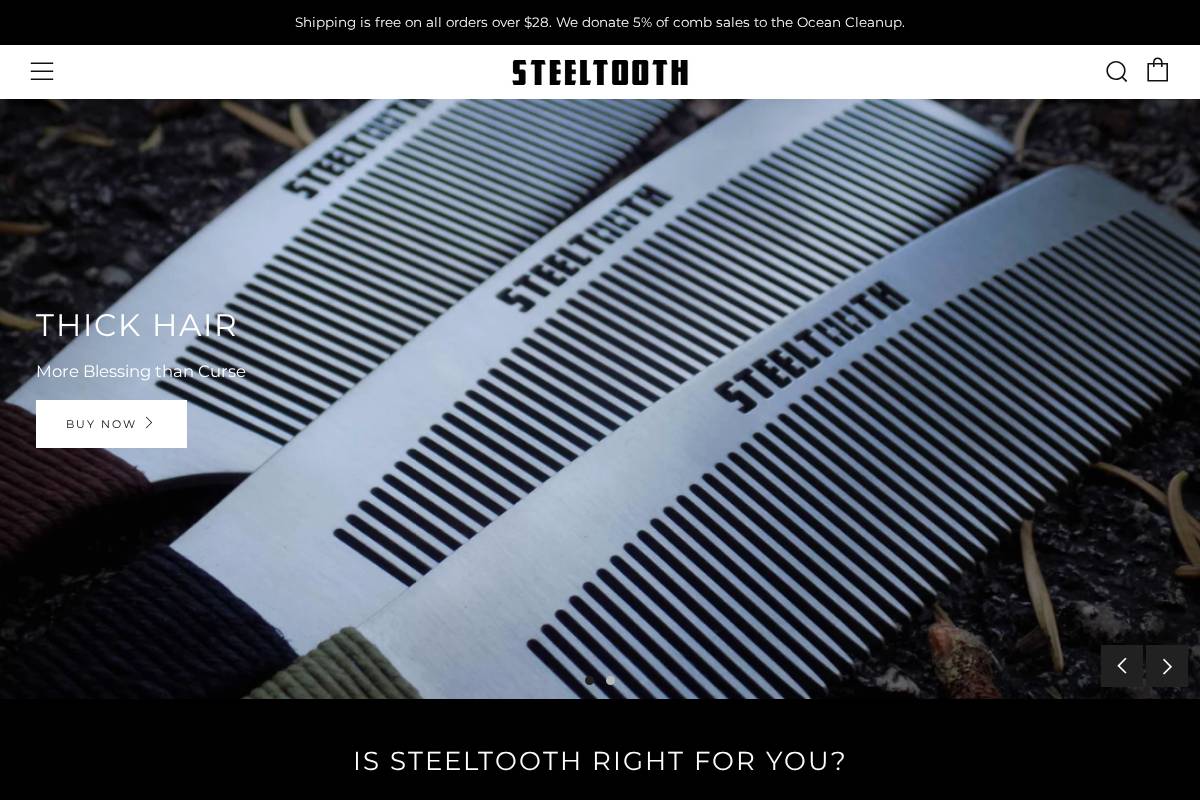 Steeltooth homepage screenshot