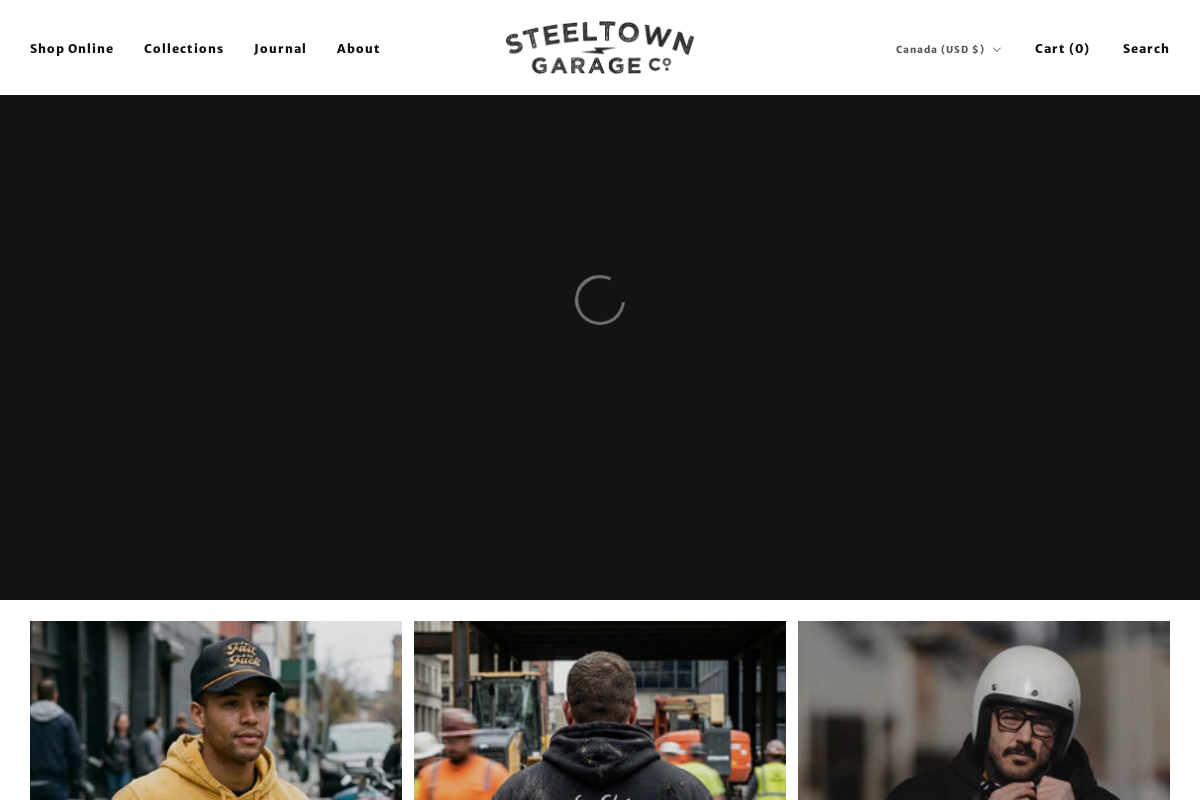 Steeltown Garage Co. homepage screenshot