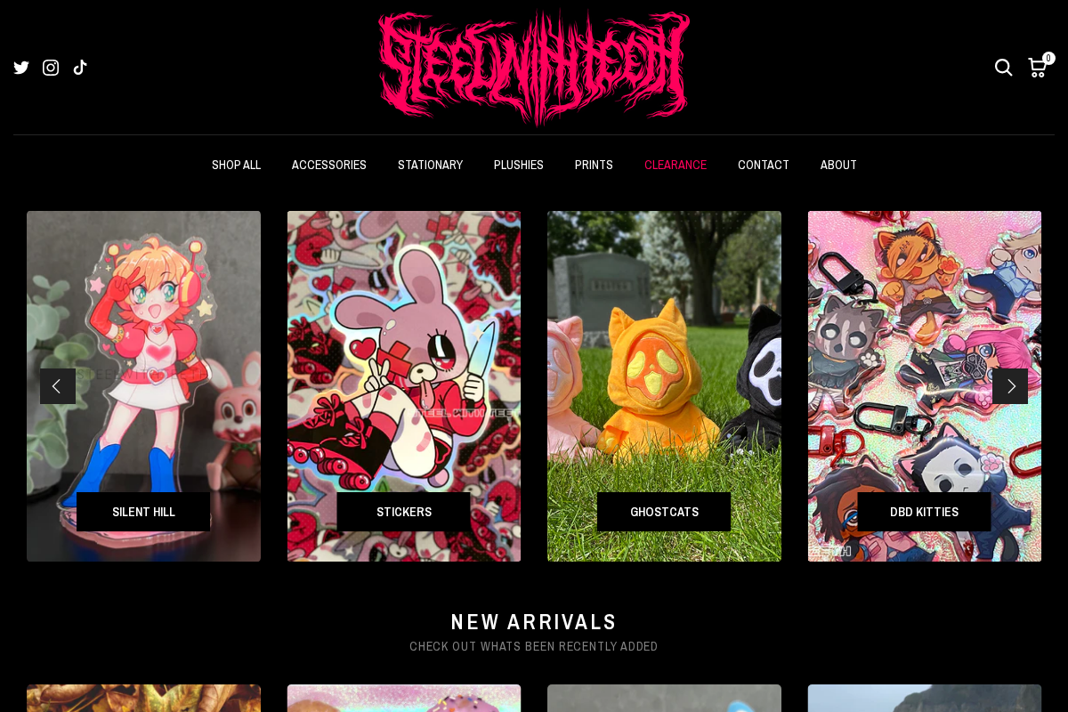 STEELWITHTEETH homepage screenshot