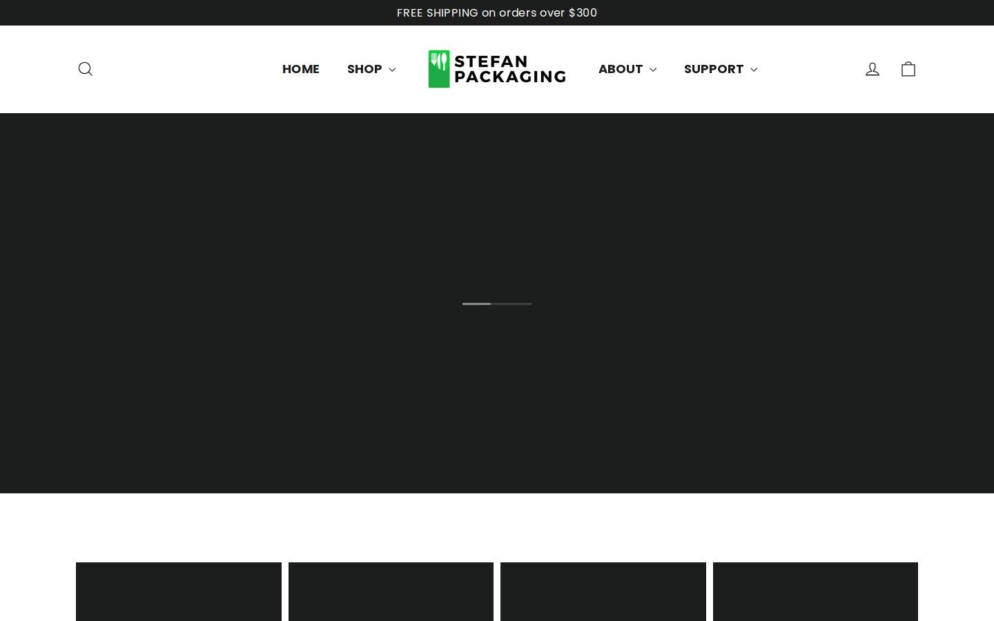 stefanpackaging.com homepage screenshot