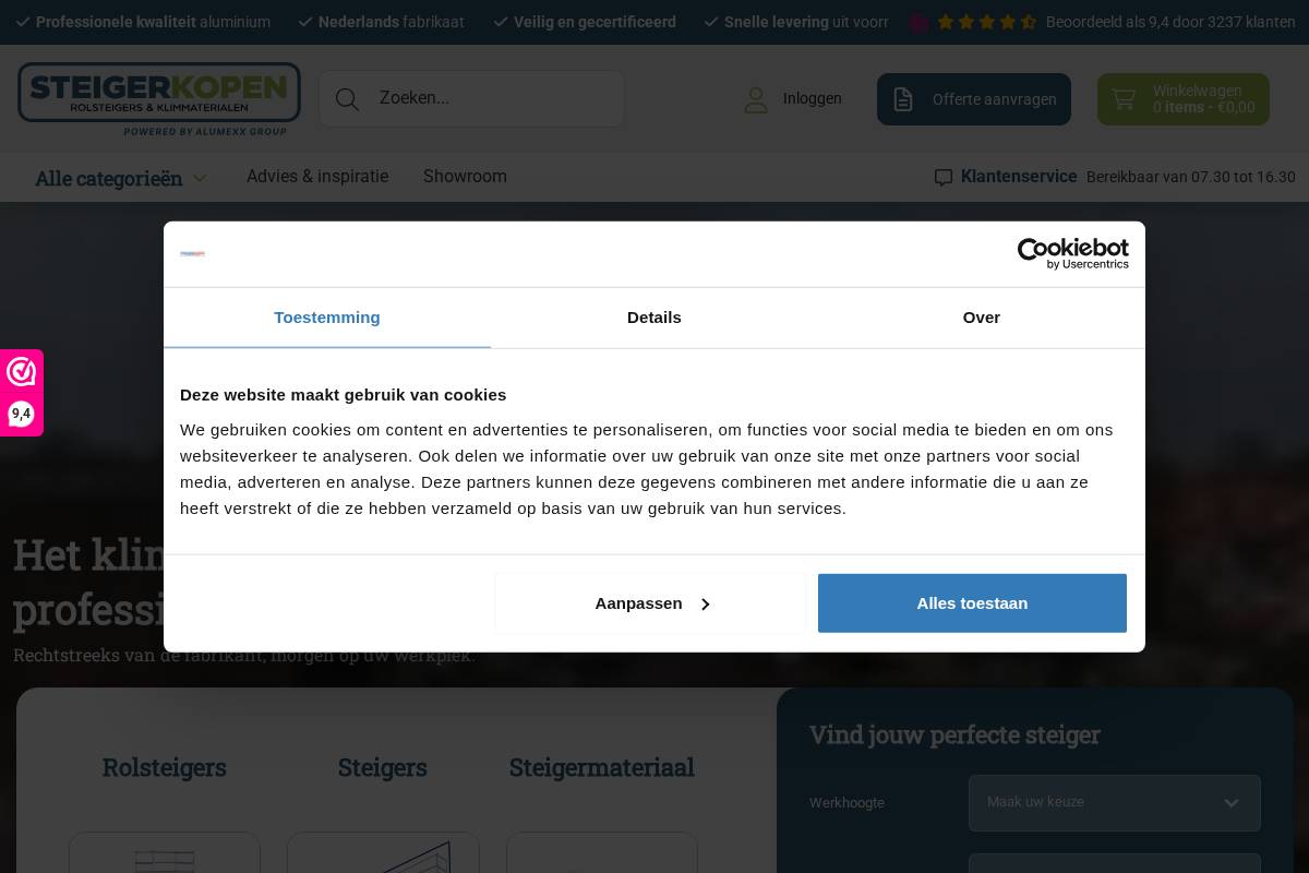 steigerkopen.nl homepage screenshot