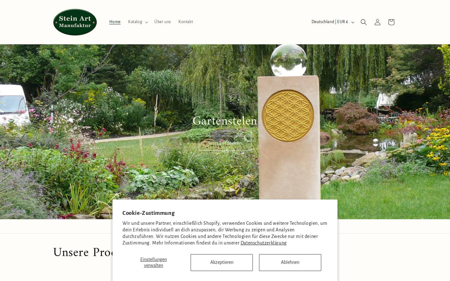 stein-art.com homepage screenshot