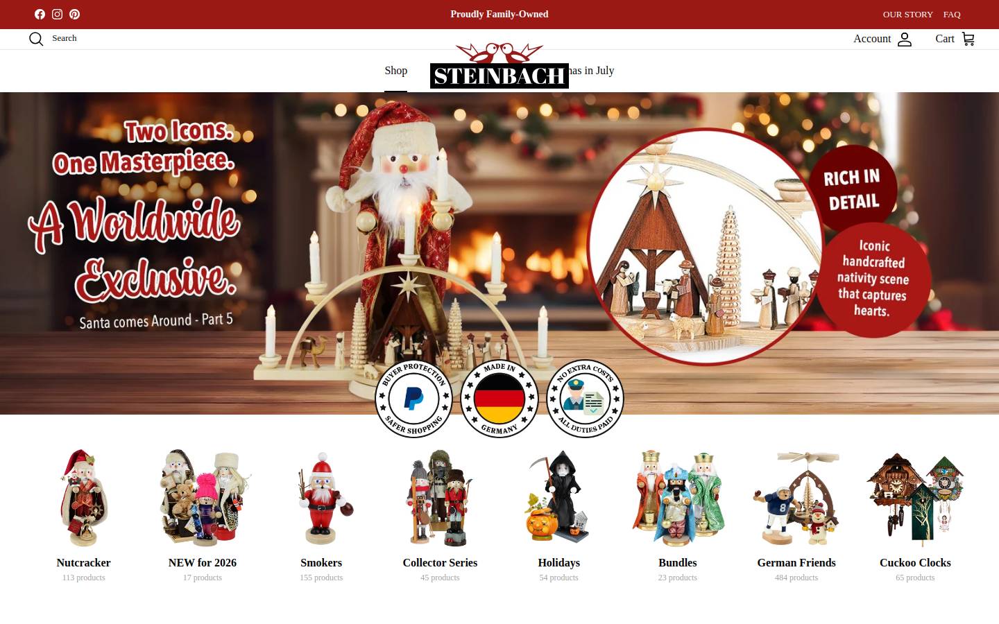 steinbach-shop.com homepage screenshot