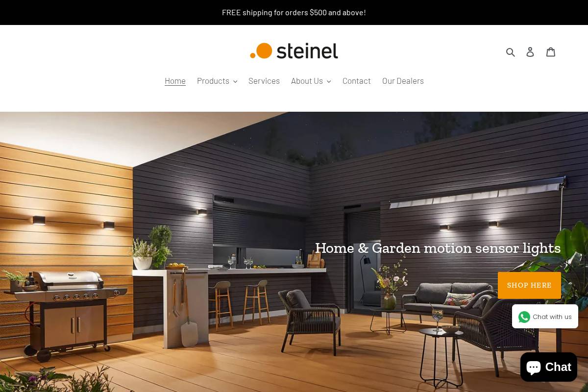 Steinel homepage screenshot