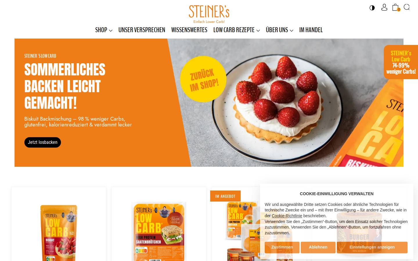 steiners.shop homepage screenshot