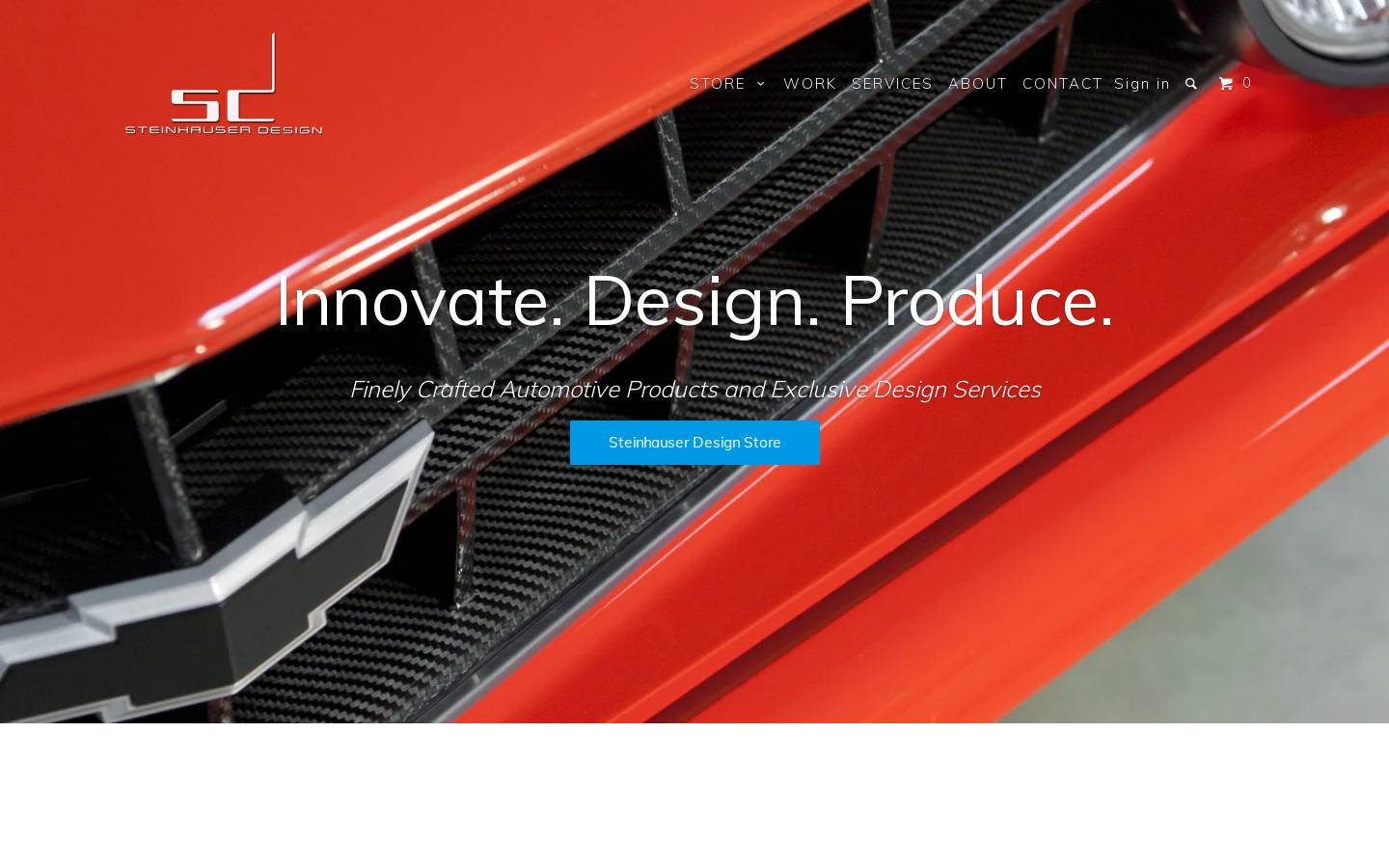 steinhauserdesign.com homepage screenshot