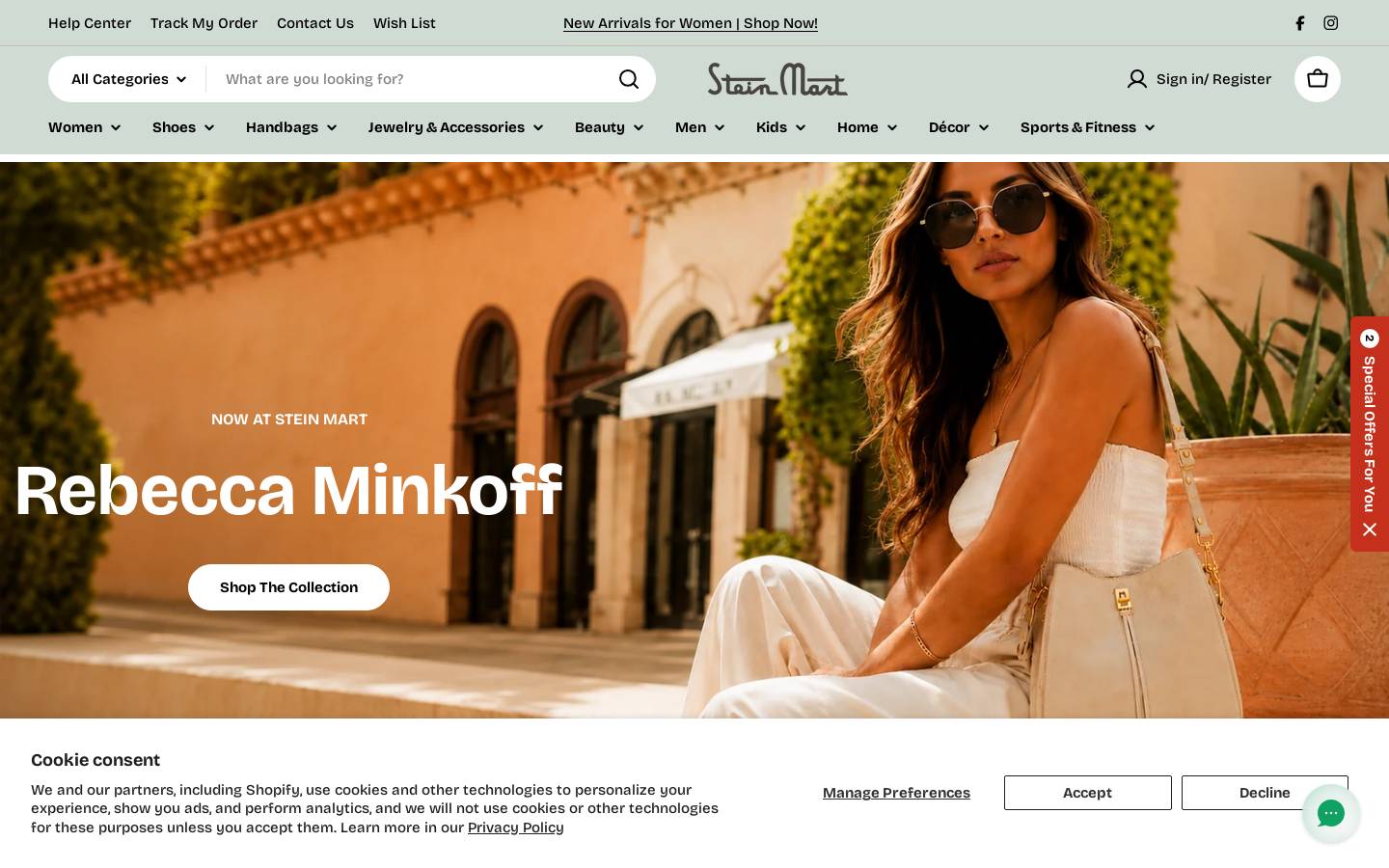 Stein Mart homepage screenshot