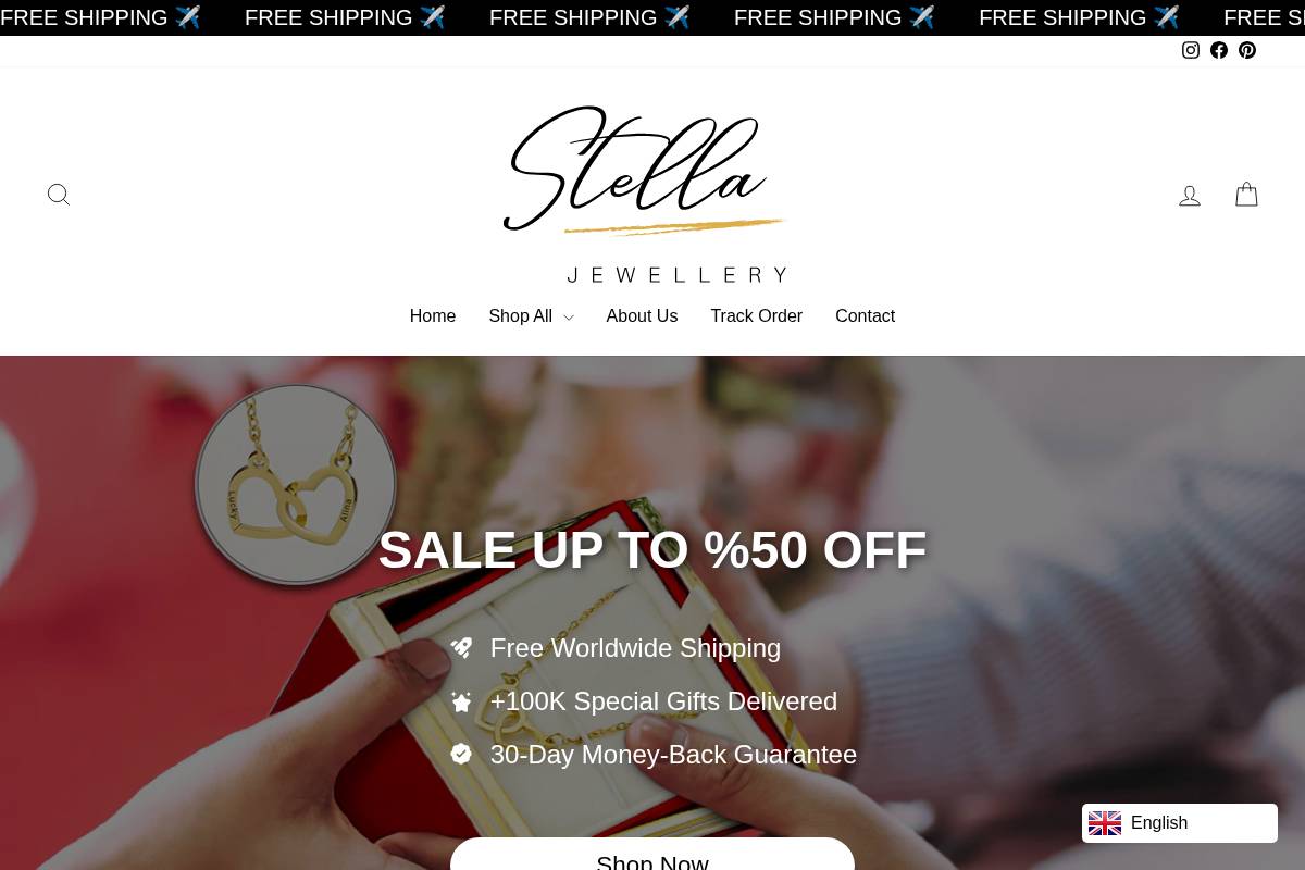 stellajewelstore.com homepage screenshot