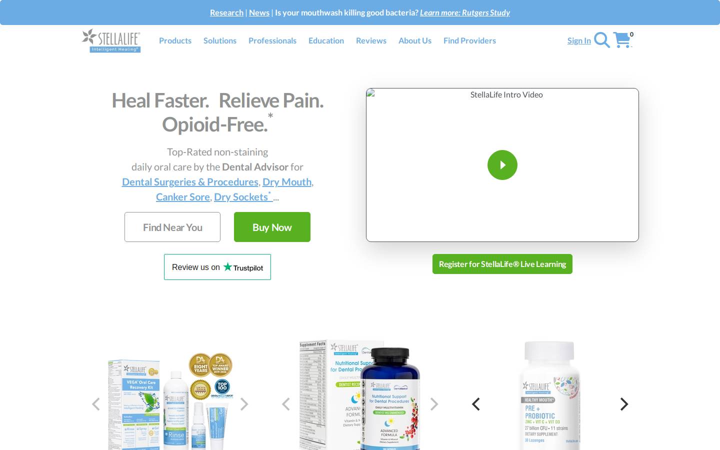 StellaLife®, Inc. homepage screenshot