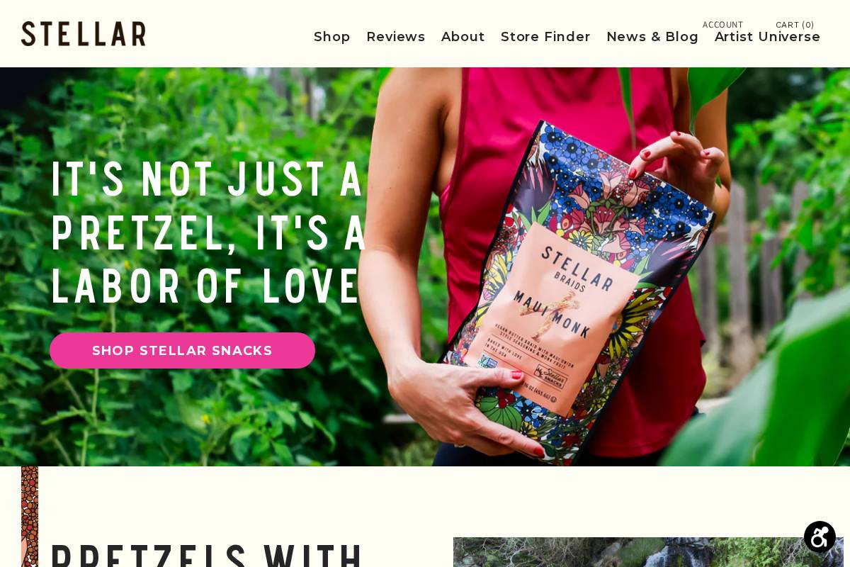 stellarsnacks.com homepage screenshot