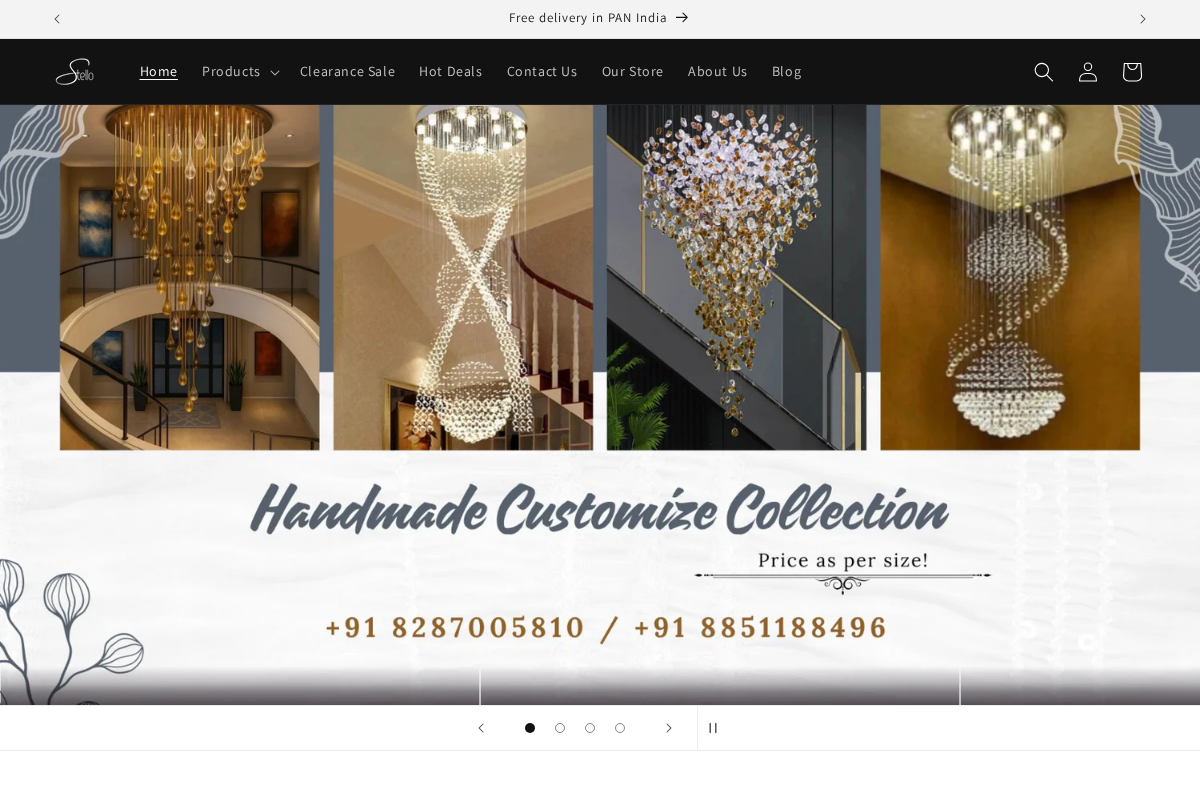 Stello Light Studio homepage screenshot