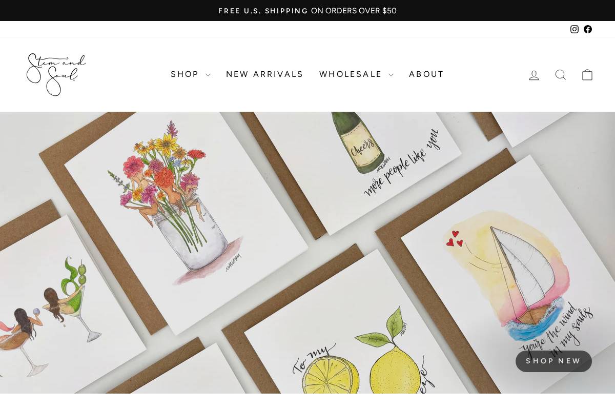 stemandsoulpaper.com homepage screenshot