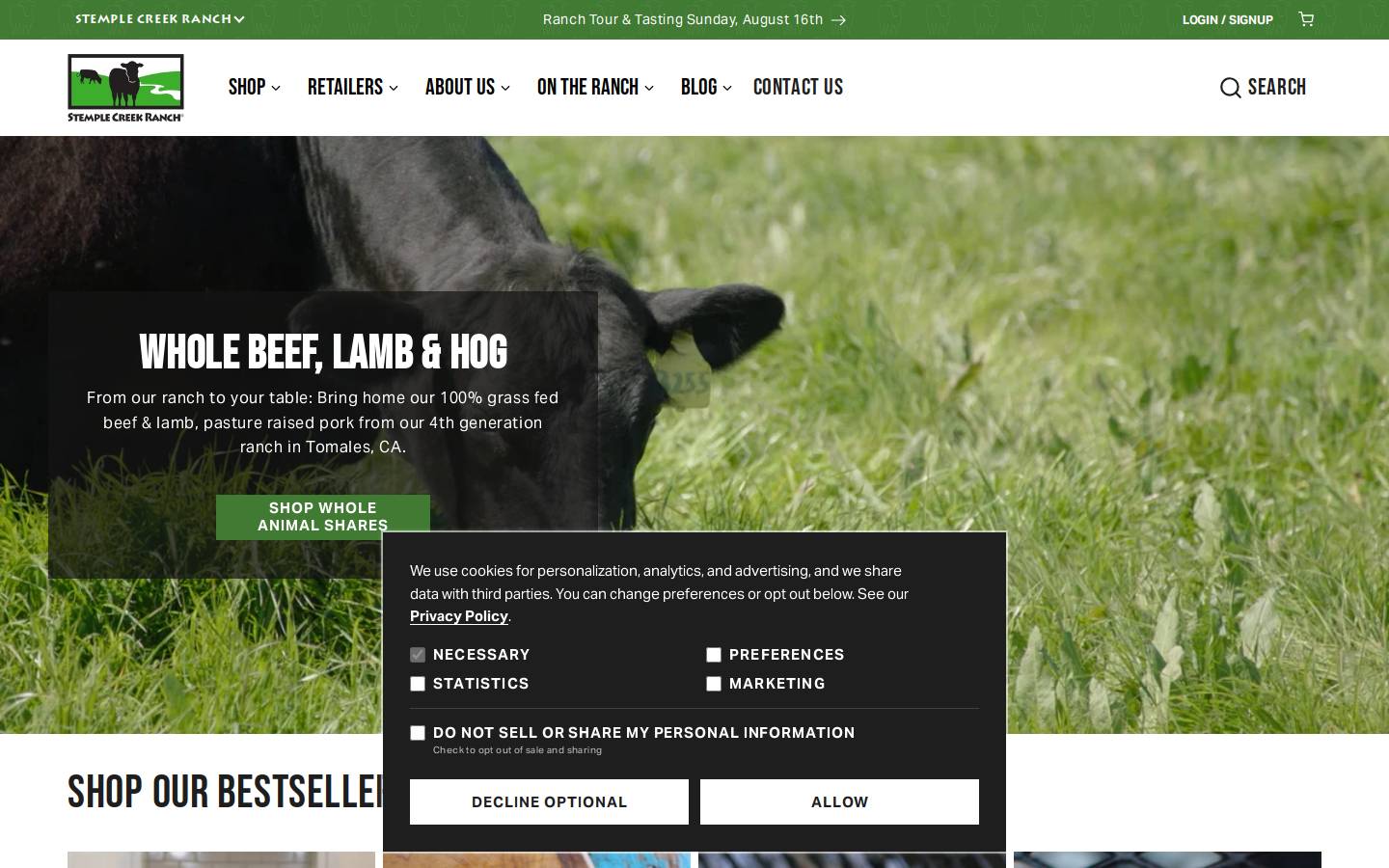 stemplecreek.com homepage screenshot