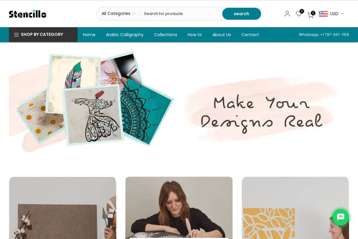 stencillo.com homepage screenshot