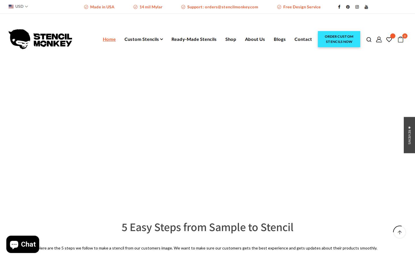 stencilmonkey.com homepage screenshot