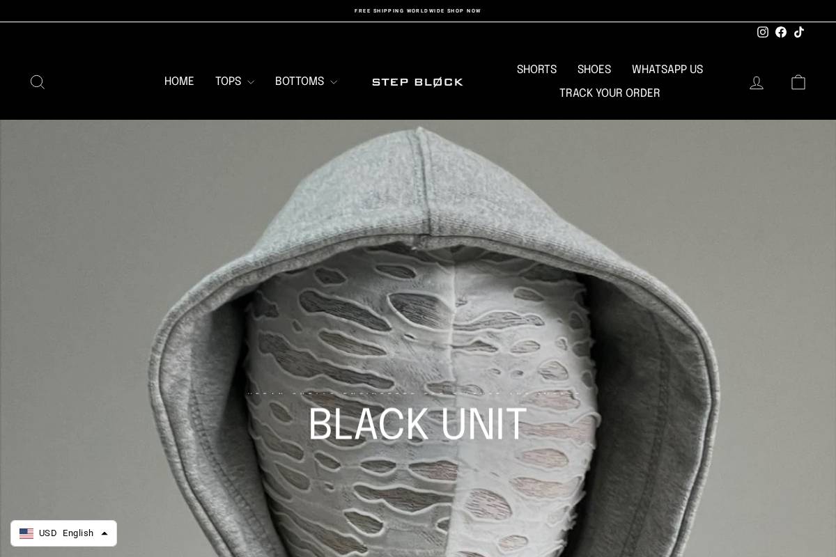 stepblockofficial.com homepage screenshot