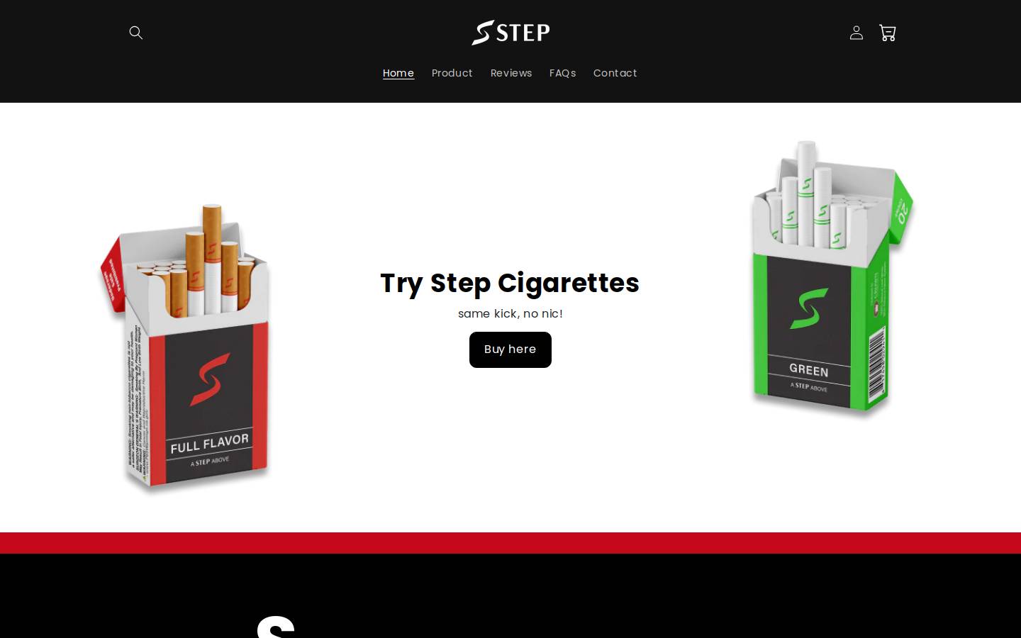 stepcigs.com homepage screenshot