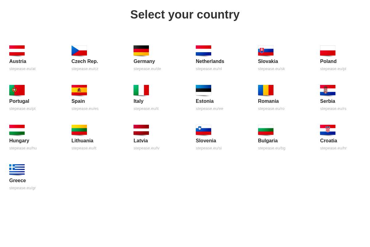 Stepease homepage screenshot