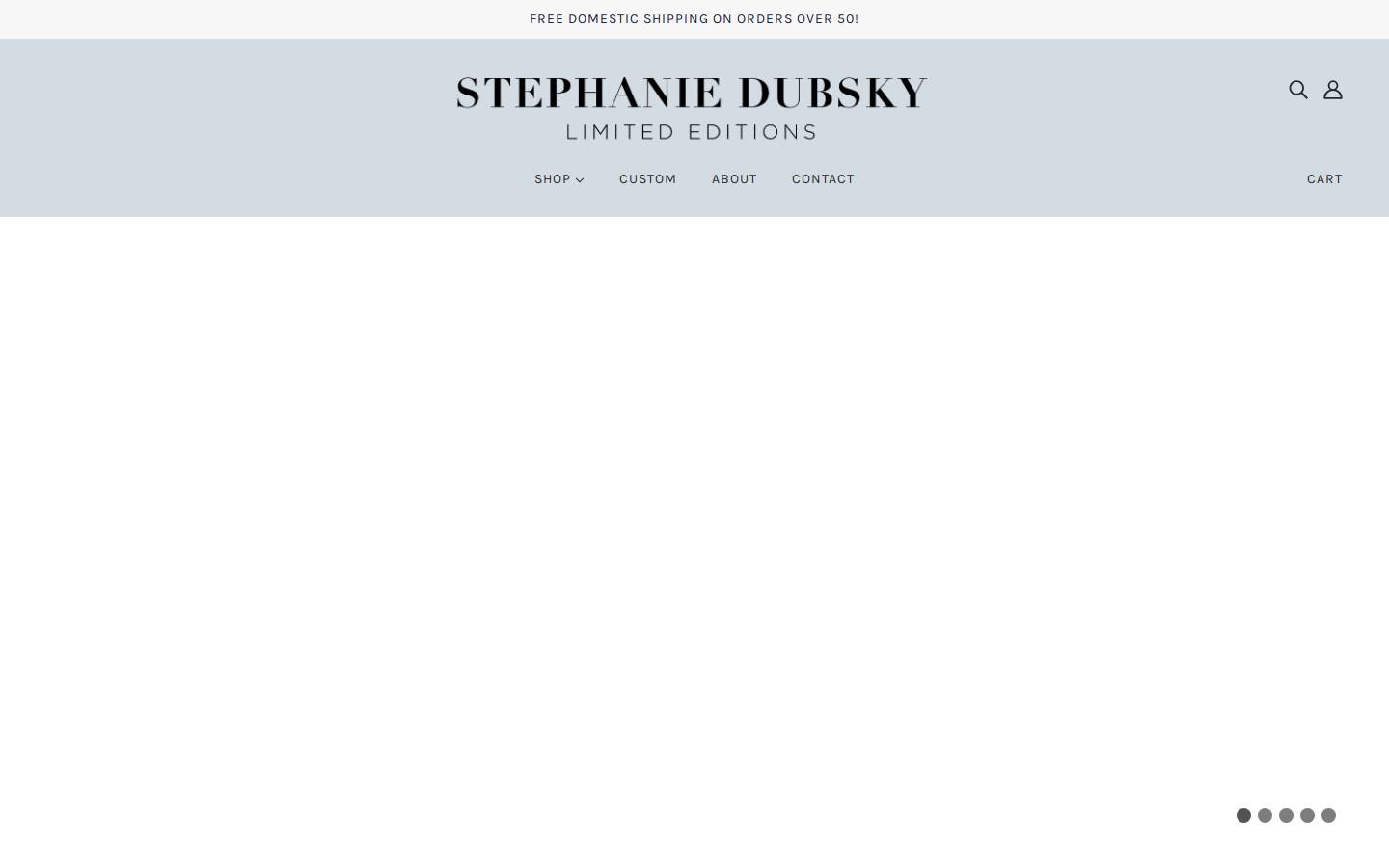 stephaniedubsky.com homepage screenshot