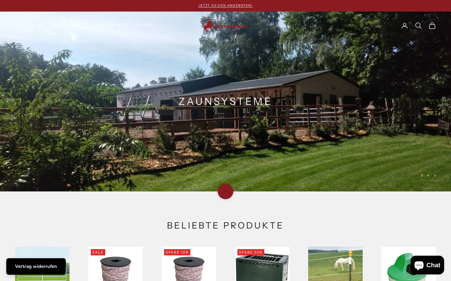 Stephanshof homepage screenshot