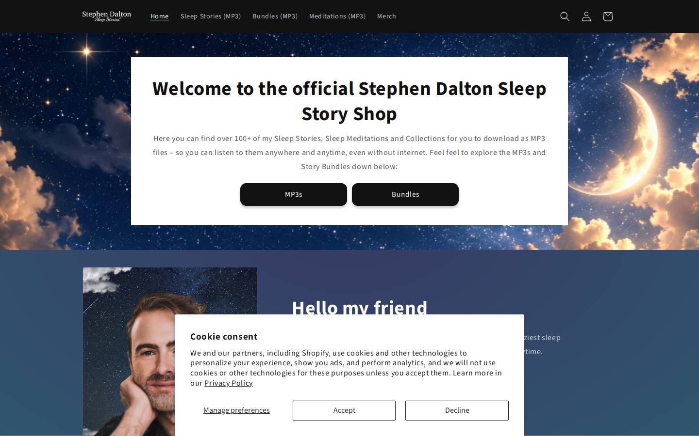 stephen-dalton.com homepage screenshot