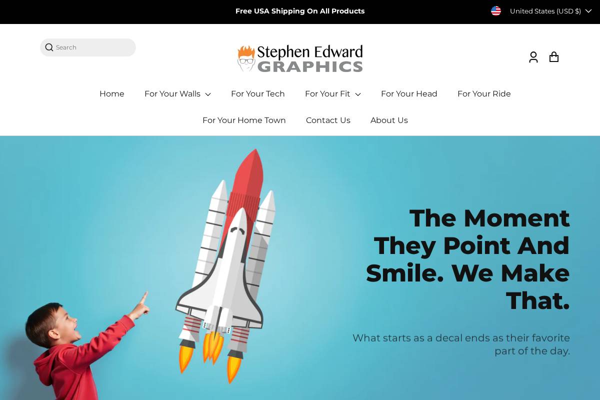 stephenedwardgraphics.com homepage screenshot