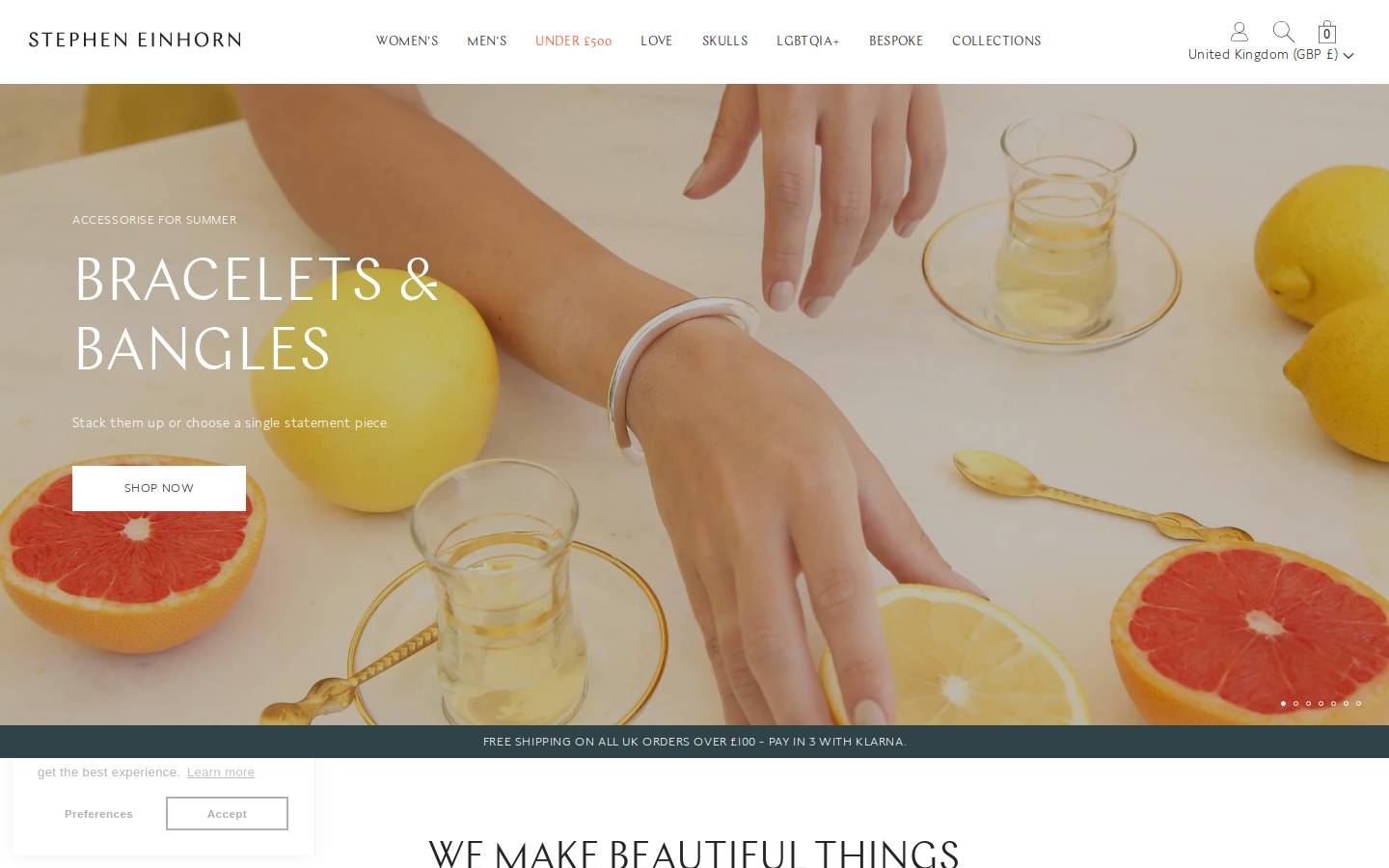 Stephen Einhorn homepage screenshot
