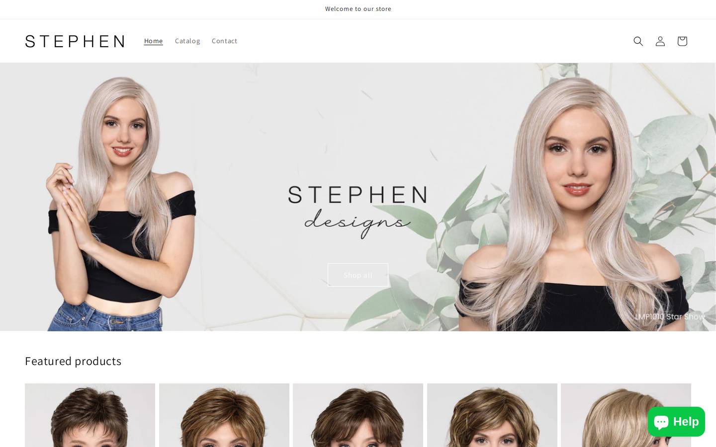 stephenhair.com homepage screenshot