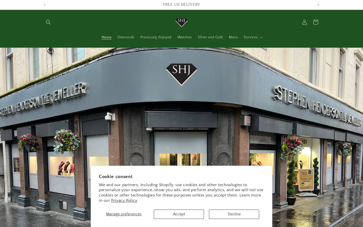 stephenhenderson.co.uk homepage screenshot