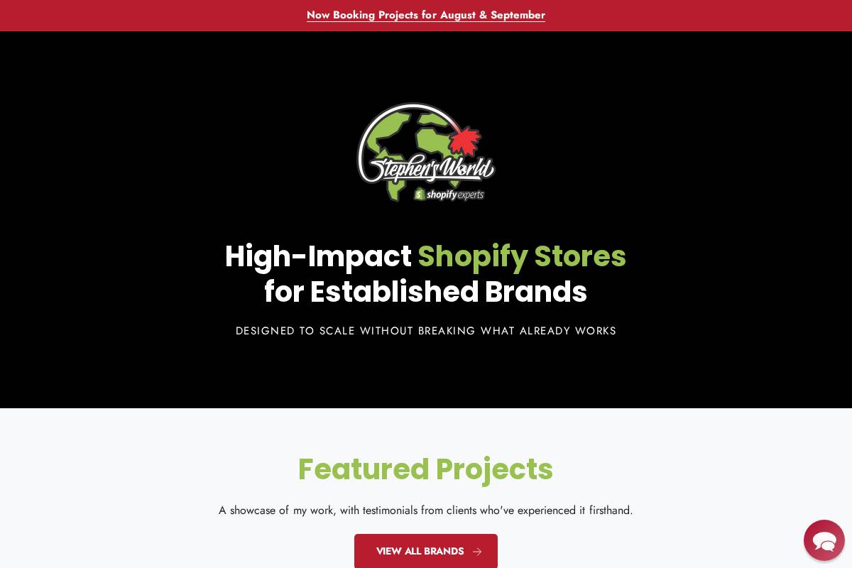 stephens.world homepage screenshot
