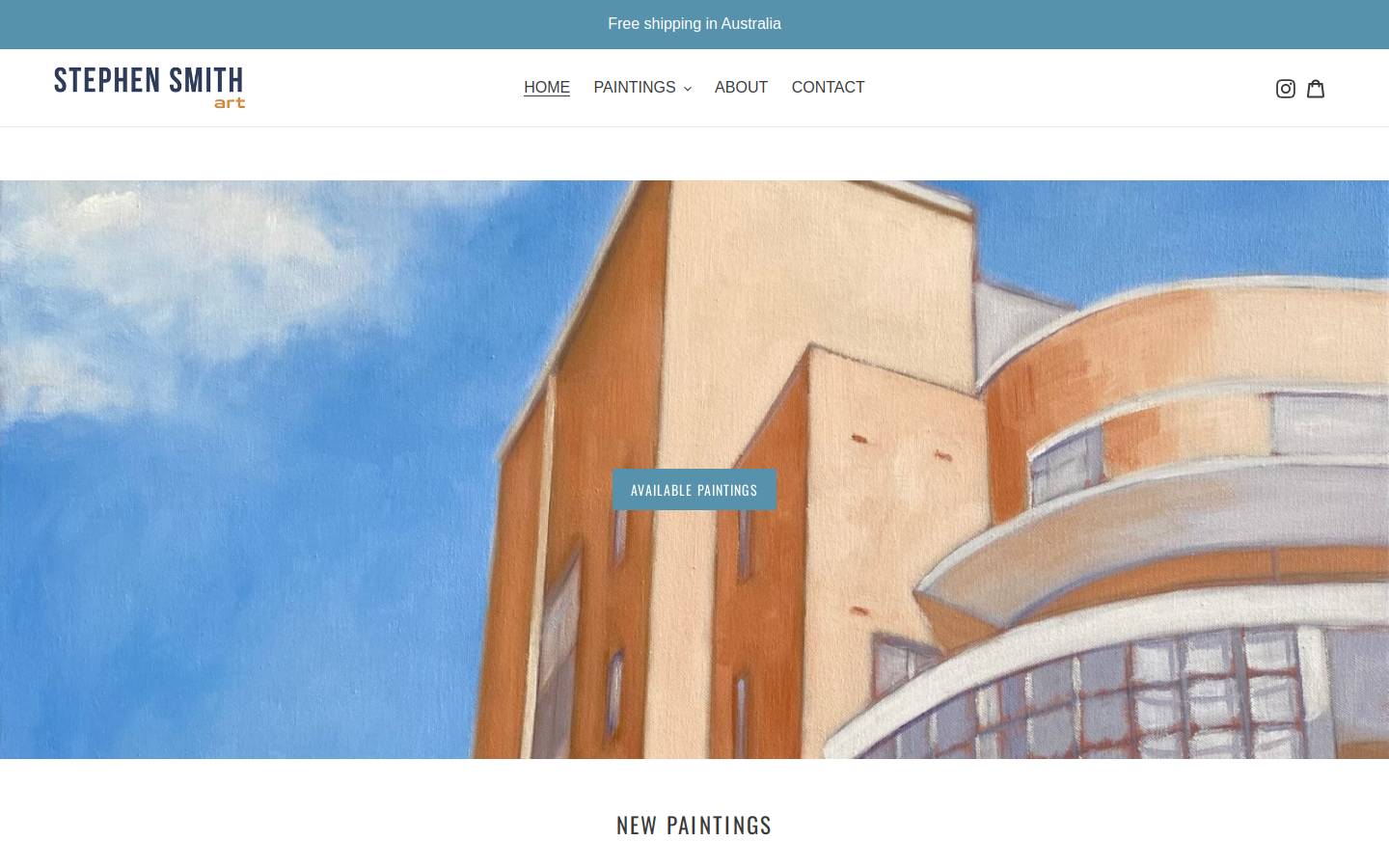 stephensmith.art homepage screenshot
