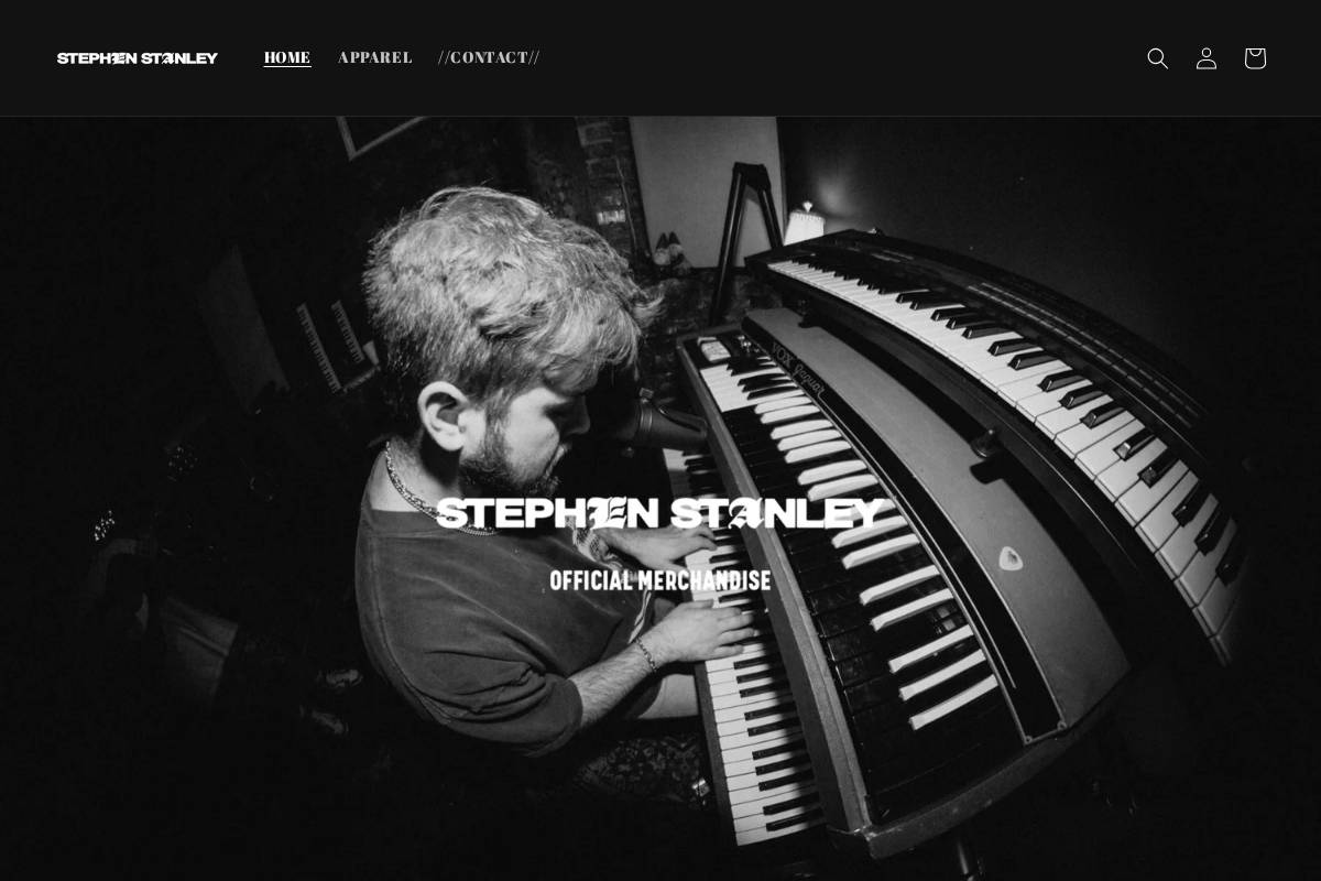 stephenstanleymusic.store homepage screenshot