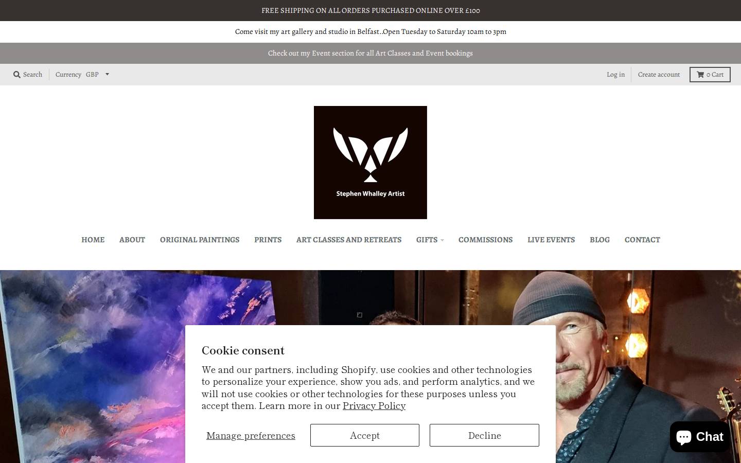 stephenwhalley.com homepage screenshot