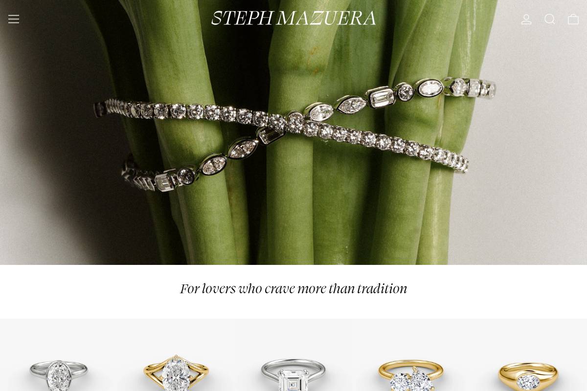 stephmazuera.com homepage screenshot