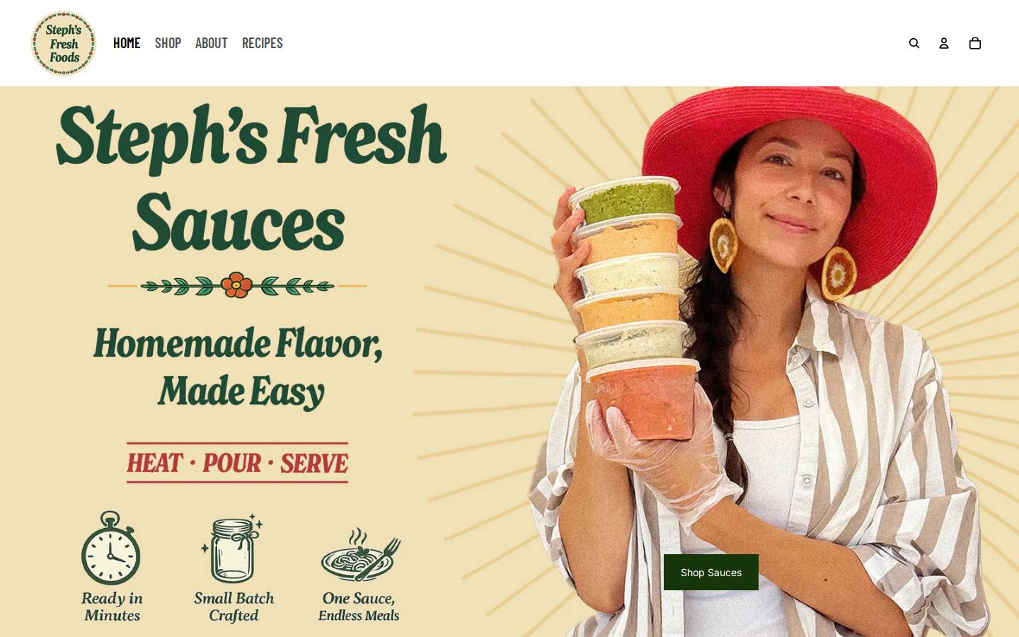 stephsfresh.com homepage screenshot