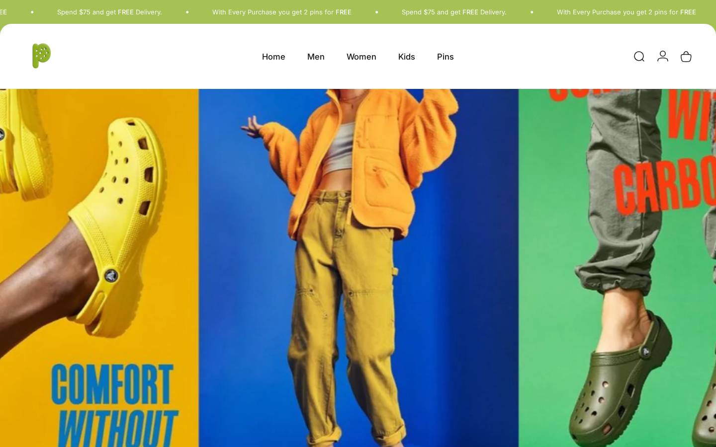 stepinclogs.com homepage screenshot