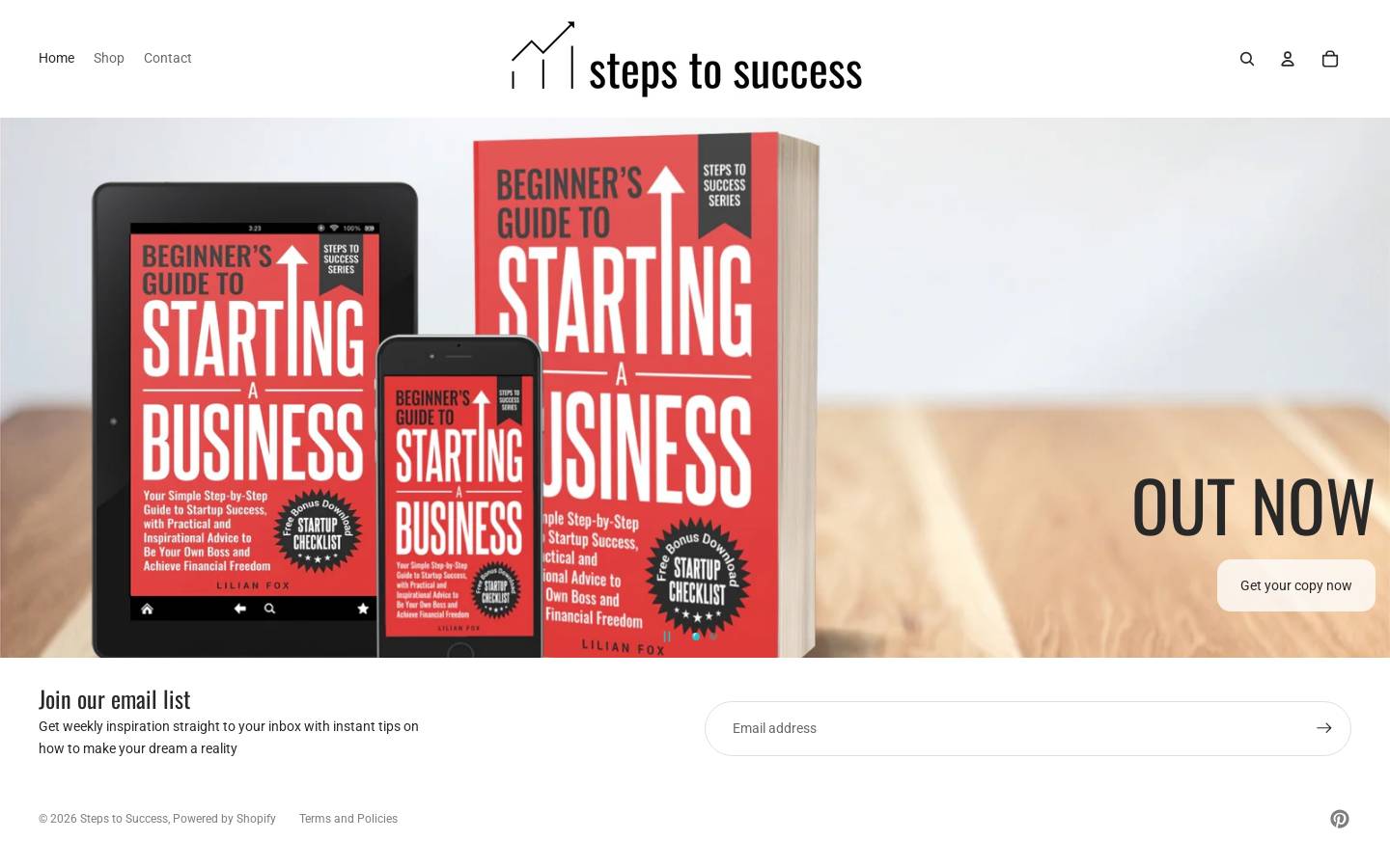 stepstosuccess.shop homepage screenshot